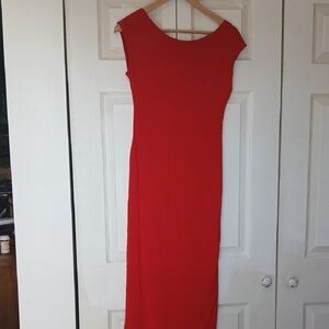 See You Monday Bold Red Backless Dress